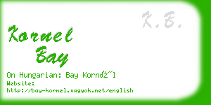 kornel bay business card